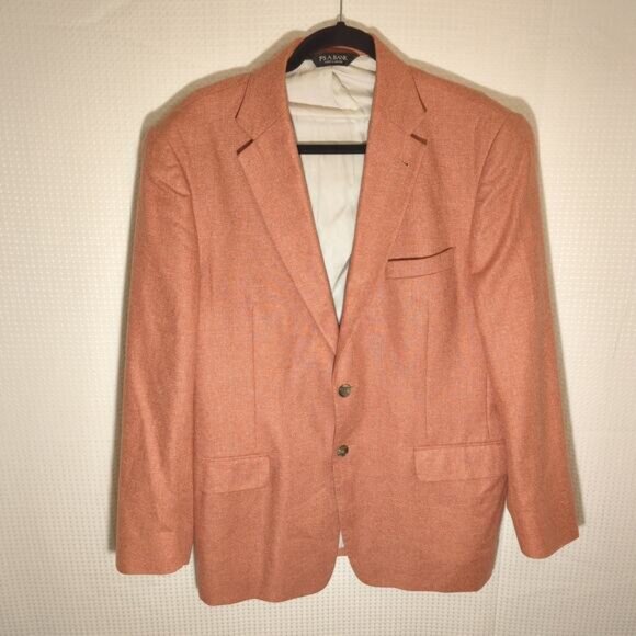 Jos. A. Bank Other - Jos. A. Bank 42R Blazer Men's Tailored Fit 100% Silk Salmon Sport Coat Mexico